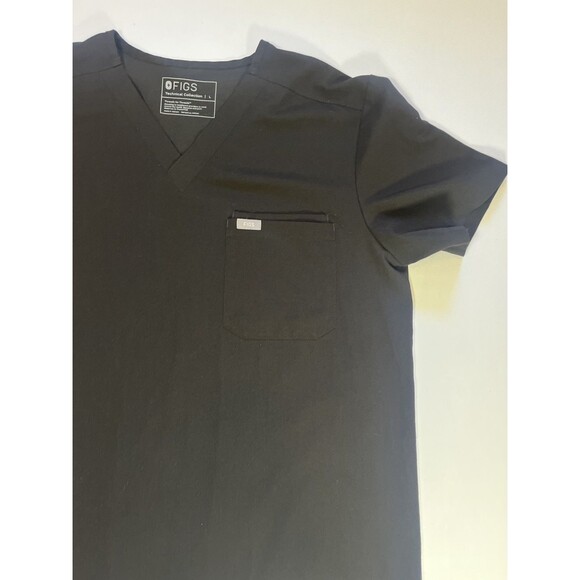 Figs Catarina One Pocket Scrub Top large, Black - Picture 10 of 10
